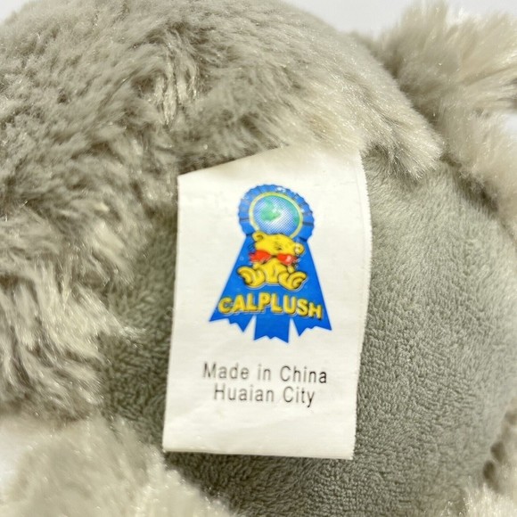 Calplush 6” Elephant Cute Round Gray Plush Stuffed Animal Toy Rare - Picture 5 of 6